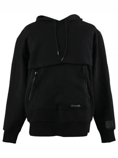 Logo Patch Hoodie Black - CP COMPANY - BALAAN 2