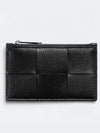 Maxi Intrecciato Zipper Coin Purse Black - BOTTEGA VENETA - BALAAN 2