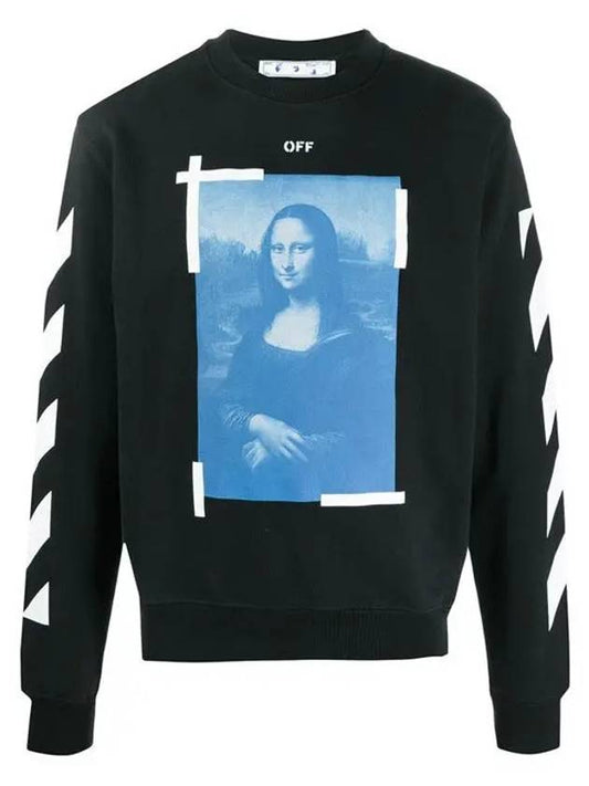 Men's Mona Lisa Slim Fit Sweatshirt Black - OFF WHITE - BALAAN 2