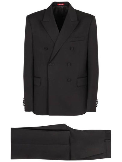 Round Interlocking G Button Wool Suit Black - GUCCI - BALAAN 2