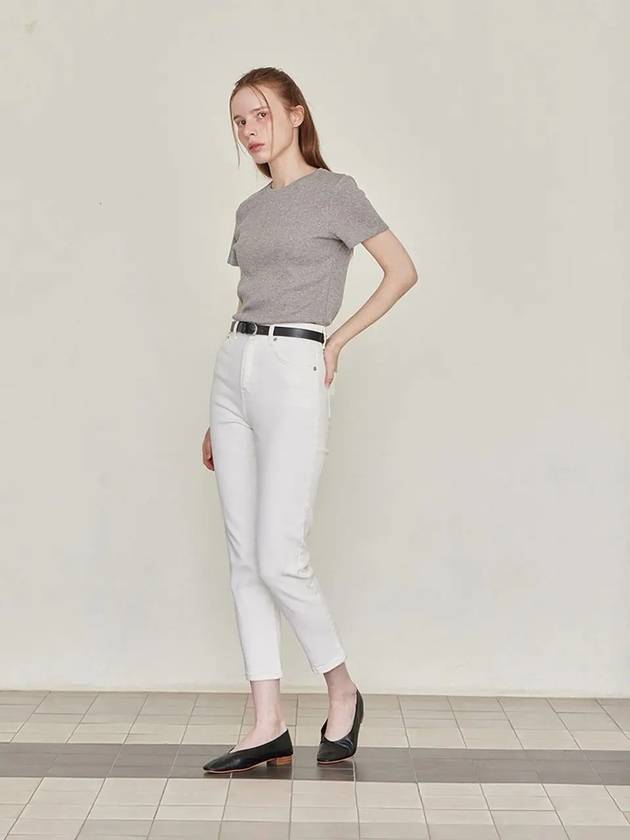 Crop Denim Pants White - LESEIZIEME - BALAAN 2