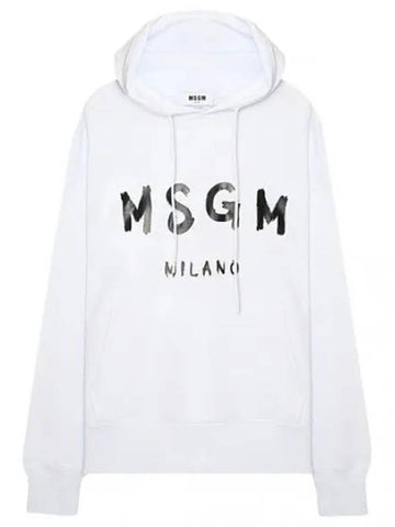 brushed logo hooded sweatshirt - MSGM - BALAAN 1