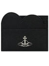 Saffiano Heart Card Wallet Black - VIVIENNE WESTWOOD - BALAAN 2