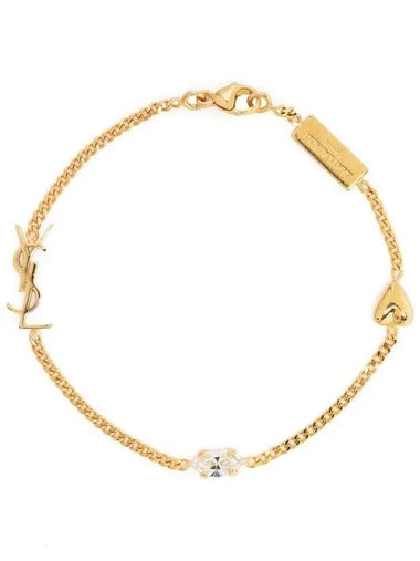 Opyum Heart Chain Bracelet Gold - SAINT LAURENT - BALAAN 1