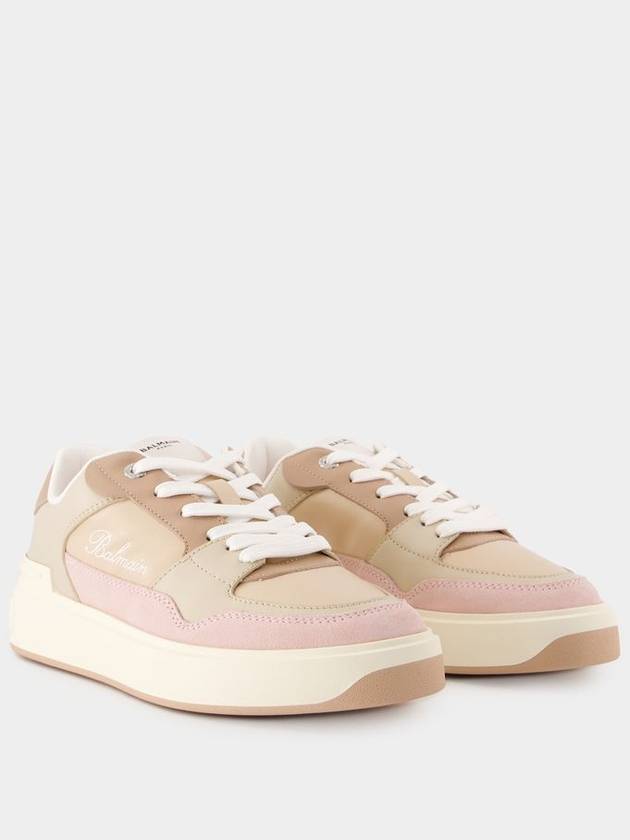 B-Court Flip Sneakers - Balmain - Leather - Light Pink - BALMAIN - BALAAN 2