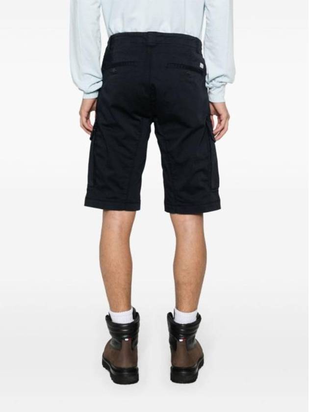 Stretch Satin Cargo Shorts Navy - CP COMPANY - BALAAN 5