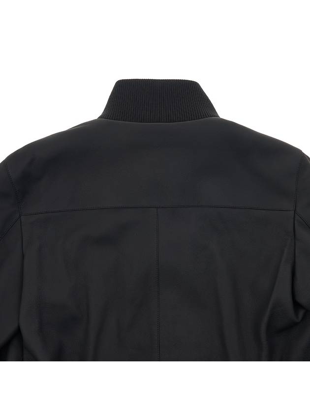 Patton Leather Bomber Jacket Caviar - LORO PIANA - BALAAN 8