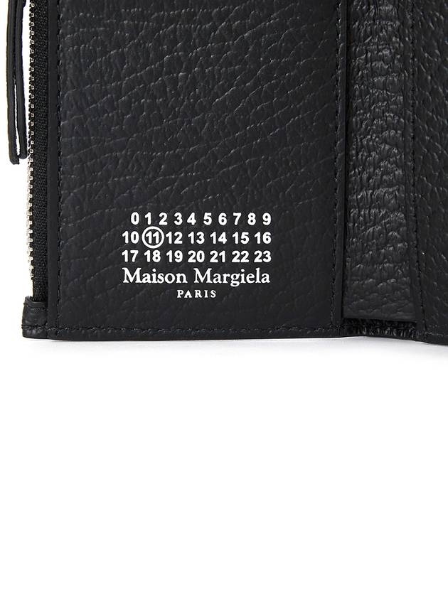 Zip Compact Tri-Fold Half Wallet Black - MAISON MARGIELA - BALAAN 9