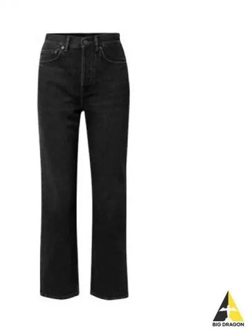 Women s Regular Fit High Waist Black Denim Pants A00342 - ACNE STUDIOS - BALAAN 1