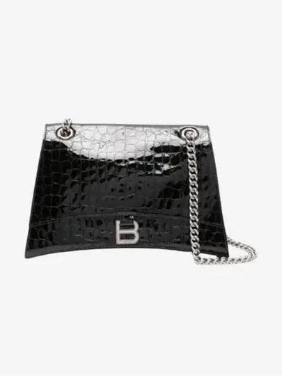 Medium Crush Chain Shoulder Bag Black - BALENCIAGA - BALAAN 2