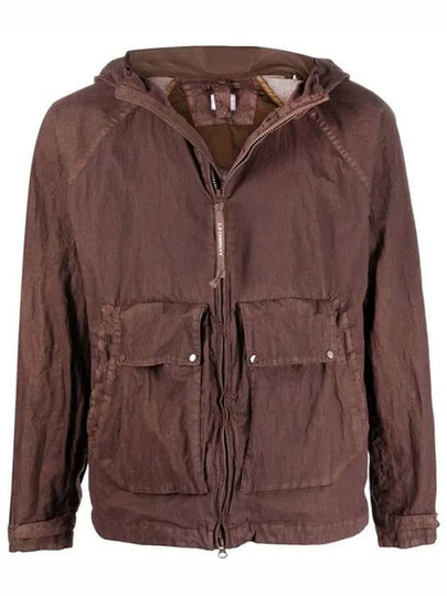 50 Fili Gum Goggle Hooded Jacket Brown - CP COMPANY - BALAAN 2