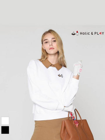 Women s casual loose fit collar detachable sweatshirt HD3WTS005 - HOLIC&PLAY - BALAAN 1