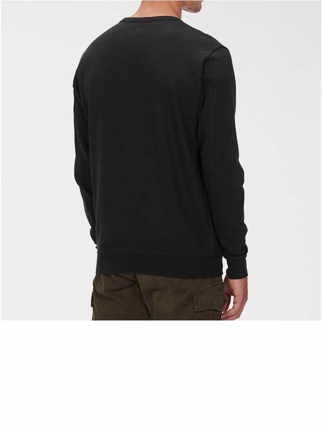 Lens Wappen Cotton Sweatshirt Black - CP COMPANY - BALAAN 4