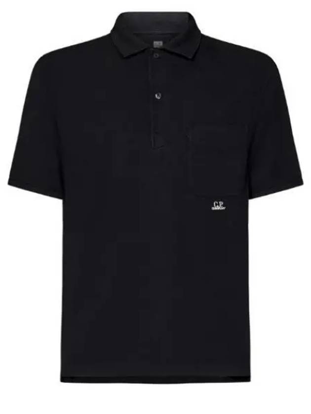 Pocket Polo Shirt Black - CP COMPANY - BALAAN 2