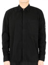 Gabardine Utility Long Sleeve Shirt Black - CP COMPANY - BALAAN 3