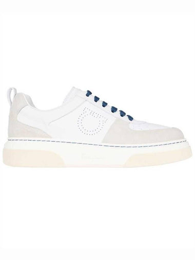 Logo Lace-Up Low Top Sneakers White - SALVATORE FERRAGAMO - BALAAN 1