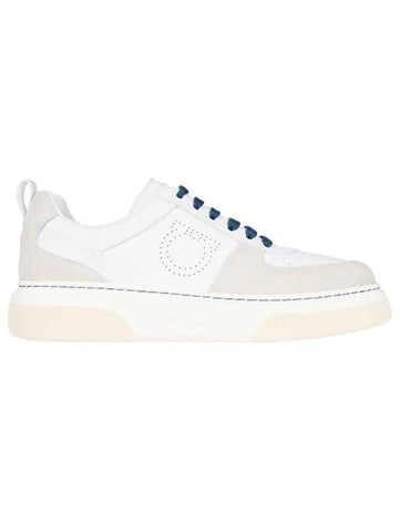 Logo Lace-Up Low Top Sneakers White - SALVATORE FERRAGAMO - BALAAN 1