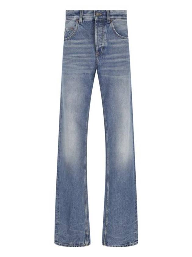 Denim Straight Pants 760009 Y04PG4599 BLUE - SAINT LAURENT - BALAAN 1