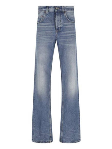 Denim Straight Pants 760009 Y04PG4599 BLUE - SAINT LAURENT - BALAAN 1