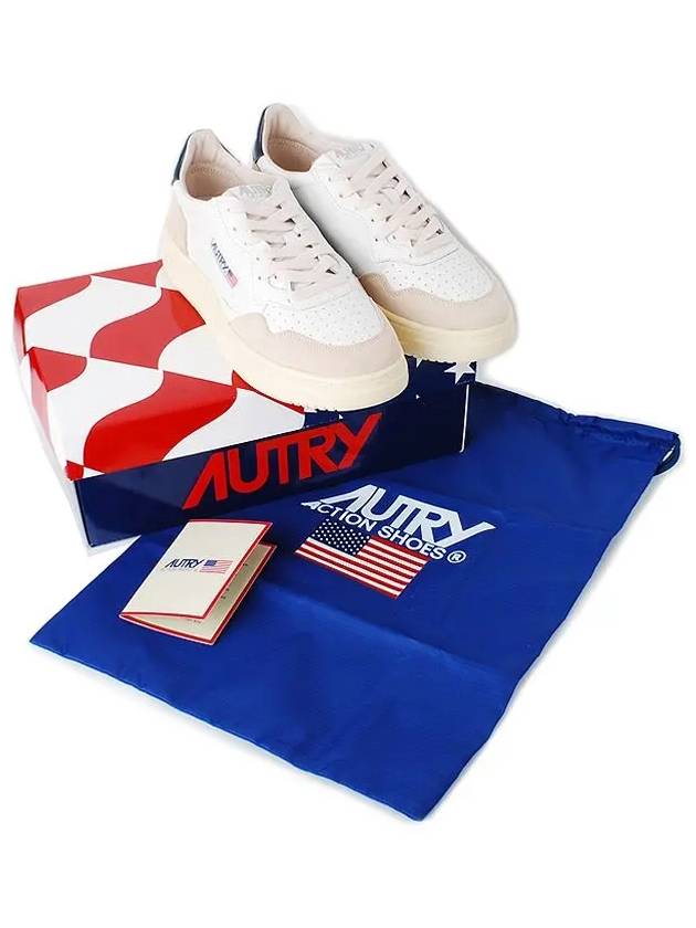 Medalist Navy Tab Low Top Sneakers White Blue - AUTRY - BALAAN 6