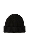 Logo Patch Knit Beanie Black - GANNI - BALAAN 4