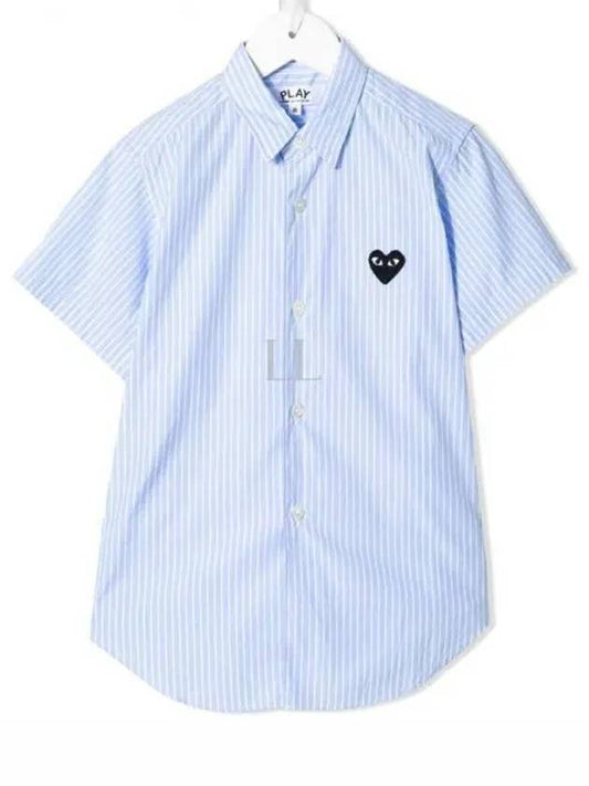 AZB0210511 P1B021 Black Heart Waffen Short Sleeve Shirt - COMME DES GARCONS - BALAAN 2