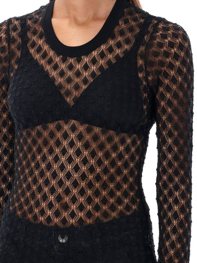 Xavia see through knit top black - ISABEL MARANT - BALAAN 4