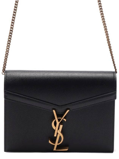 Cassandra Monogram Chain Shoulder Bag Black - SAINT LAURENT - BALAAN 2