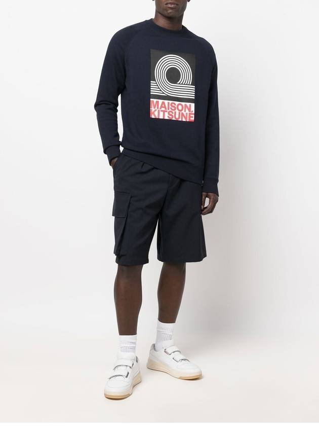 Anthony Burrill Clean Cotton Sweatshirt Navy - MAISON KITSUNE - BALAAN 4