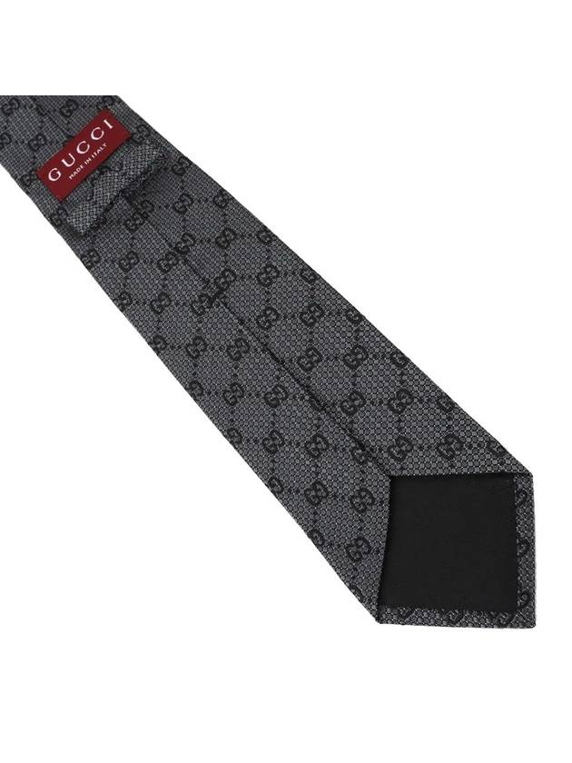 GG Silk Jacquard Neck Tie Grey - GUCCI - BALAAN 5