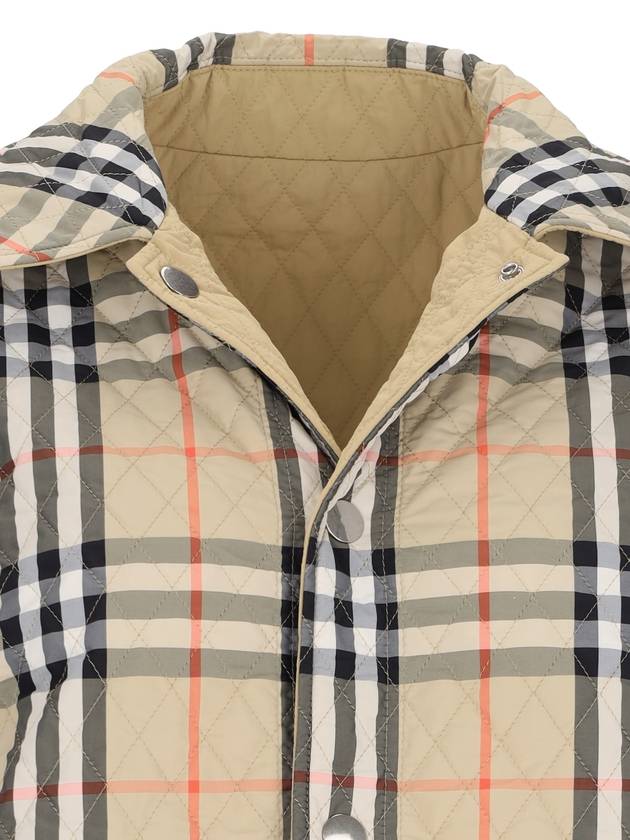 Check Reversible Quilted Jacket Beige - BURBERRY - BALAAN 8