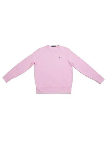 Embroidered Logo Pony Crew Neck Sweatshirt Pink - POLO RALPH LAUREN - BALAAN 2