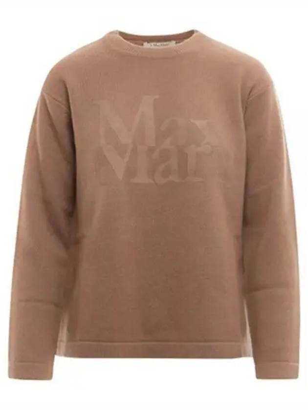 AMALFI logo crew neck wool knit brown women 234462 - MAX MARA - BALAAN 1