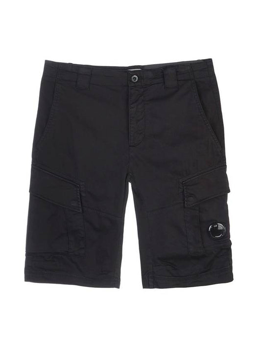 Men's Twill Stretch Lens Patch Bermuda Cargo Shorts Navy - CP COMPANY - BALAAN 1