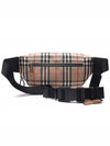 Medium Vintage Check Bonded Cotton Belt Bag Beige - BURBERRY - BALAAN 5