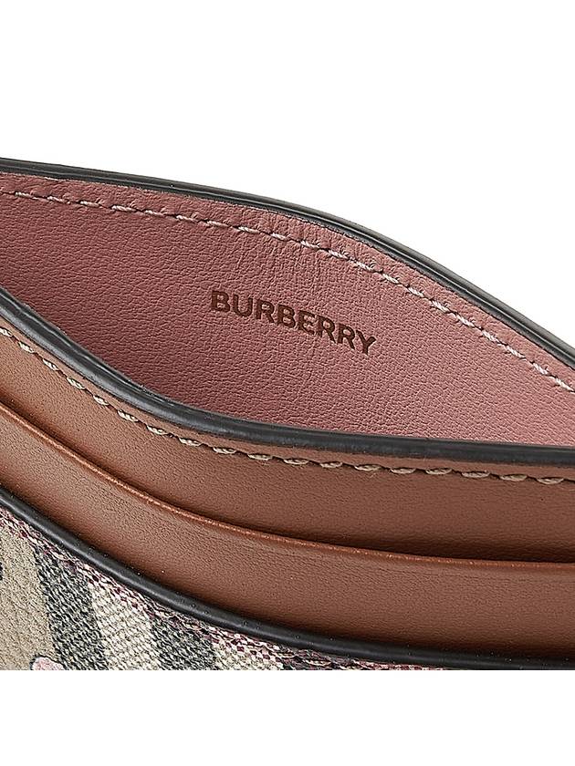 Floral Check Print Card Wallet Brown - BURBERRY - BALAAN 10