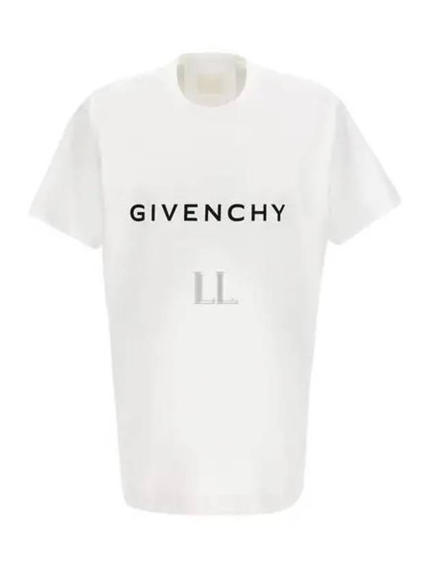 Logo Oversized Fit Cotton Short Sleeve T-Shirt White - GIVENCHY - BALAAN 2