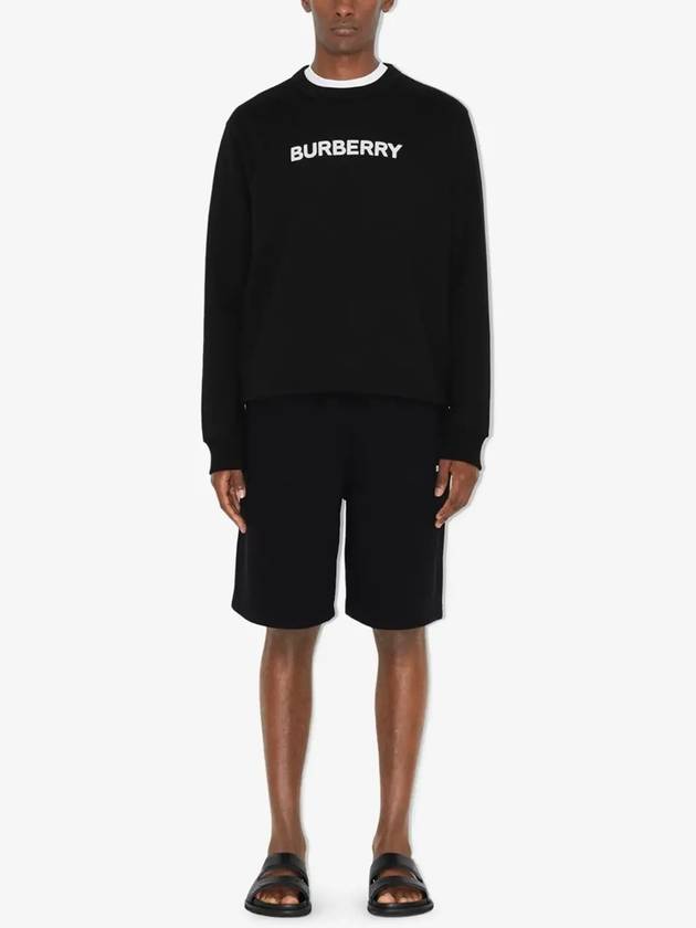 Front Logo Print Sweatshirt Black - BURBERRY - BALAAN 3