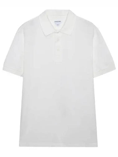 Cotton pique short sleeve polo tee - BOTTEGA VENETA - BALAAN 1