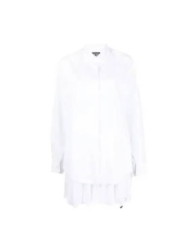 Layered Effect Buttoned Long Sleeve Shirt White - DIESEL - BALAAN 2