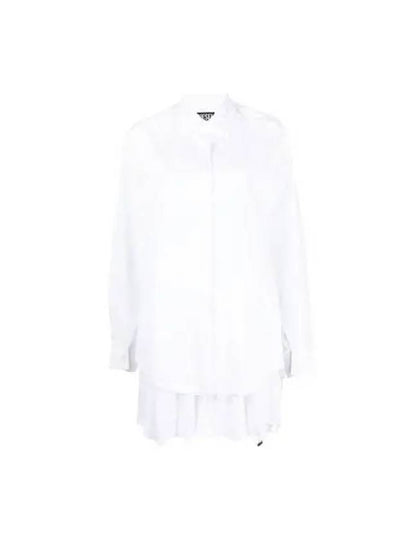 Layered Effect Buttoned Long Sleeve Shirt White - DIESEL - BALAAN 2