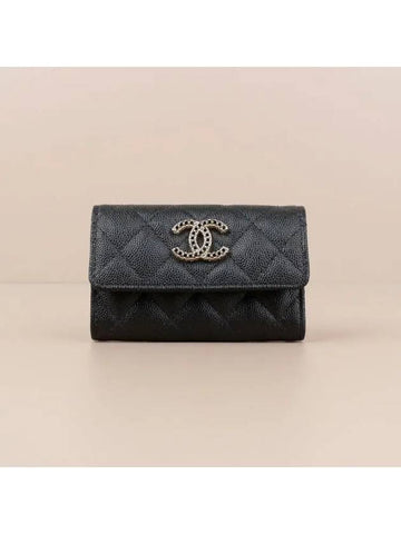 23A Classic Women’s Card Wallet Black AP3400 - CHANEL - BALAAN 1