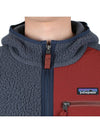 Men's Retro Filet Fleece Hooded Jacket Blue - PATAGONIA - 7