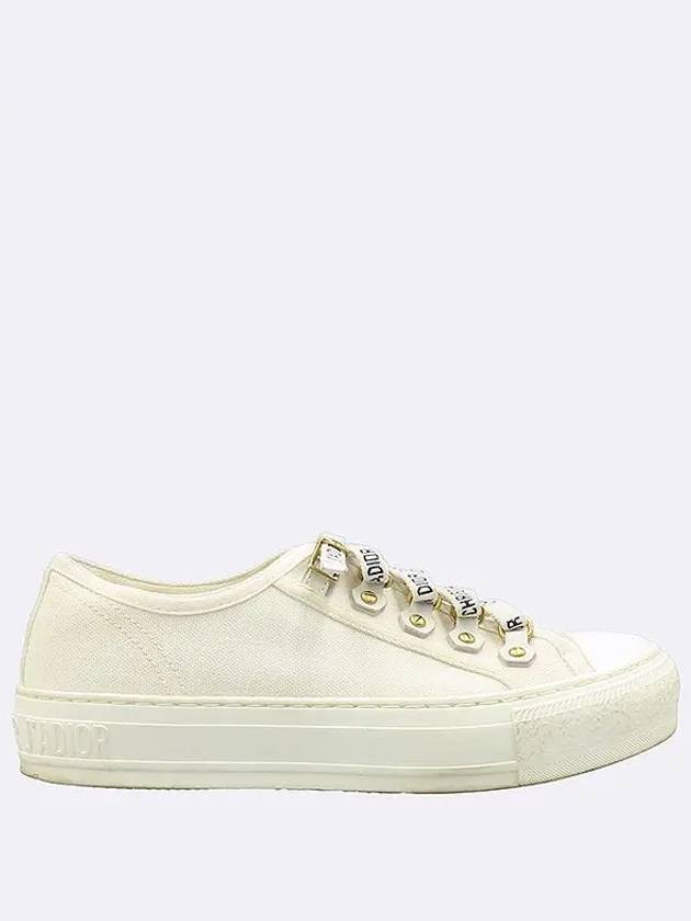 KCK177CVA S06W White Cotton Canvas WALK N Women s Sneakers 225MM - DIOR - BALAAN 4