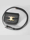 Triomphe Small Shiny Calfskin Cross Bag Black - CELINE - BALAAN 9