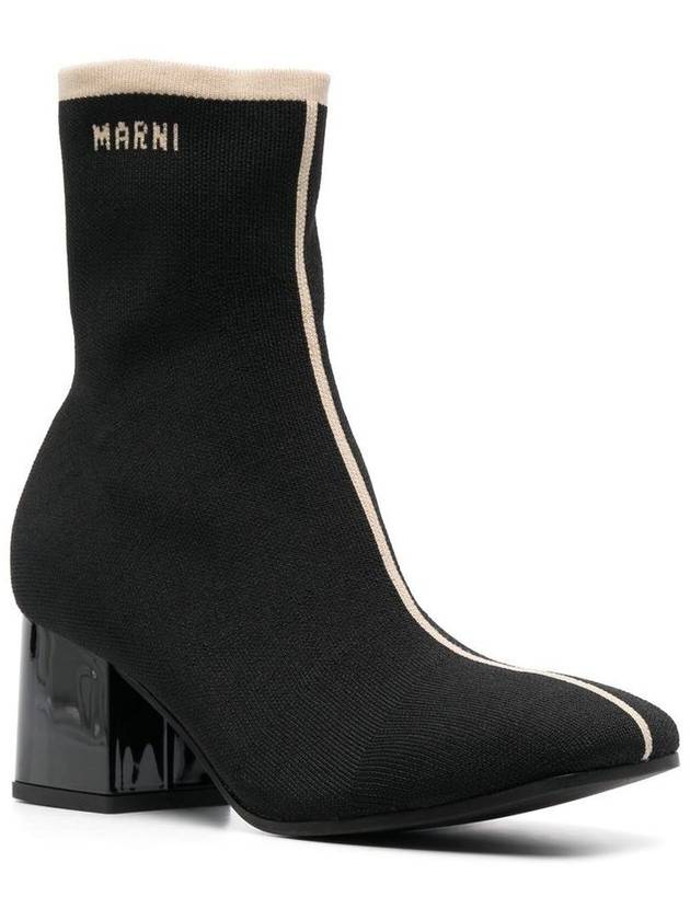 jacquard Chelsea boots black - MARNI - BALAAN 3