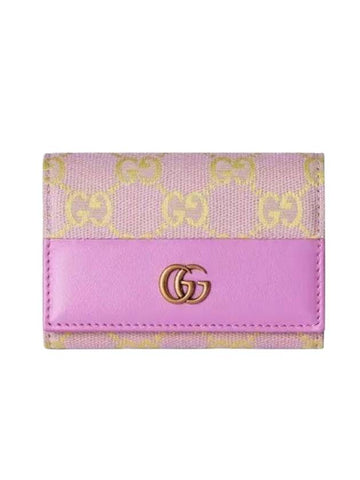 GG Canvas Cald Wallet Lilac - GUCCI - BALAAN 1