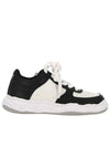 23FW Wayne Leather Low Top Sneakers A08FW706 BLK WHT - MIHARA YASUHIRO - BALAAN 1