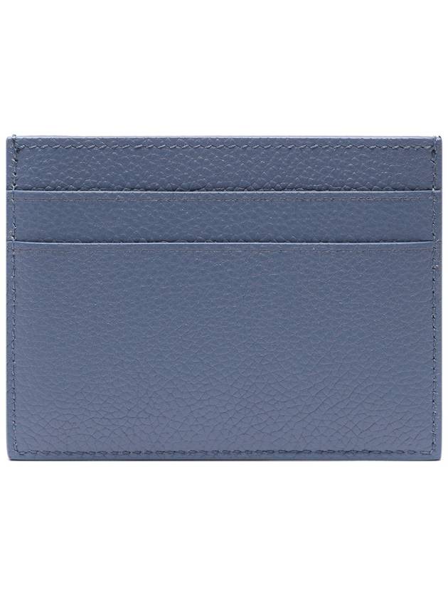 Logo Calfskin Card Wallet Blue - BALENCIAGA - BALAAN 5