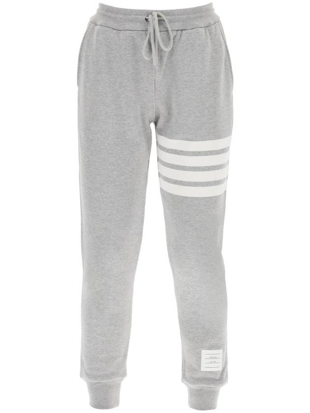 Women's Engineer 4 Bar Cotton Loopback Knit Track Pants Grey - THOM BROWNE - BALAAN 2